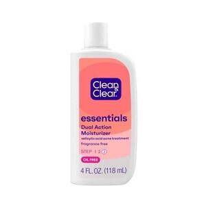Clean & Clear Essential Dual Moisturizer Fragrance Free Salicylic Acid Acne 4 Oz